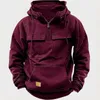 Spring Autumn Loose Hoodies for Men's Sweatshirt Solid Long Sleeve Vintage Pullover Streetwear Man Clothes Overized Thin Hooded 240123