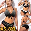 Women's Swimwear 2024 Summer Women Sexy Bikini High Waist Bikinis Set Swimsuit Two-piece Vintage Print Bathing Suit