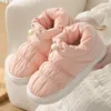 Slippers Down Cotton Sleeve Women Winter Wear Home Thick Drag Waterproof Bag With Non-slip Warm Shoes Velvet