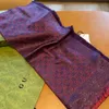 Tissus d'étole avancés lettre cachemire luxe reconnaître designer laine hijab GG foulards haut super pur embelli long imprimé impression double face ligne dorée