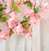 18 Konstgjorda körsbärsblommor Rose Vine Wall Decorations Rattan Fake Plant Leaf Weaving Roman Home Decoration 240131