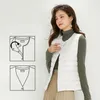 Women Sleeveless Puffer Vest Womens Ultra Light Down Vest Women Two Ways Waistcoat Portable Warm Sleeveless Winter Liner 240126