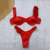 Damen-Bademode, sexy Blume, leuchtendes Rosa, Push-Up-Bikini, 2024, Damen-Bademode, Unterwäsche, Bademode, hochgeschnittene Bademode, enges Bikini-Set J240131