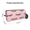 Cosmetic Bags Eyelash Makeup Bag Pouch Cartoon Beauty Glam Closed Eyes Travel Toiletry Organizer Storage For Women