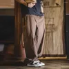 Pantaloni da uomo Maden Vintage Tasche grandi Navy Deck Tute Etero Allentato Abbigliamento da lavoro Zio Fu Amekaji Cinghie regolabili Tuta