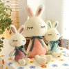 Kawaii Long Lapin avec Jupe Jouets En Peluche Dessin Animé Animal Lapin Oreiller En Peluche Apaiser Poupées pour Bébé Enfants Cadeaux D'anniversaire 240119