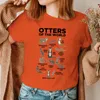 Kvinnors T-skjortor Otters of the World trycker avslappnad t-shirt harajuku rolig skjorta för kvinnor kort ärm toppar sommar lös kvinna kläder