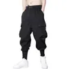 Men's Pants Secure Pockets Men Soft Breathable Cargo With Ankle-banded Design Multi Drawstring Elastic For Casual