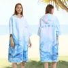 Serviette adultes Surf Poncho microfibre à capuche peignoir séchage rapide plage fermeture éclair bain extérieur changeant cape femmes hommes unisexe