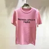 Women Designer Costume T Shirt Fashion Letter Logo Kort ärm Rund krage Högkvalitativ damer som stickar övre plagg 31 jan