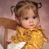 NPK 60CM born Handmade 3D Skin High Quality Reborn Toddler Maggie Detailed Lifelike Hand-rooted hair Collectible Art Doll 240123