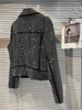 Women's Jackets HIGH QUALITY 2024 Fall Winter Designer Fashion Diamonds Beaded Zipper Short Jacket