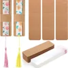 Sieradenzakjes Set van 100 Kraft Sleeve Cover voor DIY-bladwijzers Transparante displaykaartenhouder