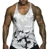 Men's Tank Tops Gym Mens Bodybuilding Camo Sleeveless Single Tank Top Muscle Stringer Athletic Fitness Vest Tops Summer Clothes YQ240131