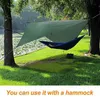 Shade 350x280cm Awning Waterproof Ultralight Tarp Tent Shade Garden Canopy Sunshade Outdoor Camping Hammock Rain Fly Beach Sun Shelter YQ240131