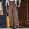 Pantaloni da uomo Maden Vintage Tasche grandi Navy Deck Tute Etero Allentato Abbigliamento da lavoro Zio Fu Amekaji Cinghie regolabili Tuta