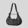Shoulder Bags Vintage Denim For Women Luxury Designer andbags And Purses 2024 New In Sweet Cool ot Girl alf Moon Underarm SoulderH24131