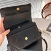 Women Designer 19 Series Woc Bag Wallet Gold Woven Hardware Two-Color Matelasse Chain 20x13cm Multi Colors Luxury Shoulder Card Holder Purse Cross Body Handbag