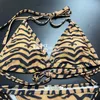 Sexy Damen-Bademode, Designer-Bikini, Luxus-Bademode mit Leopardenmuster, Neckholder, Push-Up-Badeanzug für Pool, Prity