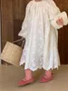 Girl Dresses Deer Jonmi 2024 Autumn Baby Girls Lace Embroidery Princess Puff Sleeve Korean Style Children Birthday Party Dress