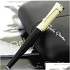 Ballpoint Pens Wholesale Collection Goddess Greta Garbo Black Resin Rollerball Pen Fountain Writing Office School Supplies With Pear Dhapg