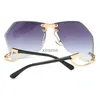 Okulary przeciwsłoneczne 2023 Nowe nieregularne okulary przeciwsłoneczne Kobiety marka projektantka stopowa rama stopowa Gradient okulary przeciwsłoneczne moda żeńskie odcienie YQ240131