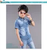 Set di abbigliamento Abbigliamento per ragazzi Set estivo 2 pezzi Camicia da cowboy Pantaloncini Pantaloni casual a maniche corte per adolescenti