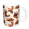 Tazze Tazze da caffè in ceramica con motivo panda rosso Tazza da tè al latte Simpatico animale zenzero Divertente Divertimento Adorabile Tendenza creativa