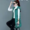 Gilet da donna Autunno Inverno Gilet femminile Giacca spessa con cappuccio Moda di media lunghezza Slim Warm Women Thicke Down Cotton Gilet