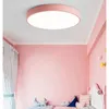 Plafonniers Ultra-minces Chambre LED Lumière Rose Luminaire Rond Pour Salon Étude Salle À Manger