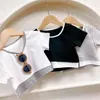Clothing Sets Summer Girls Clothes Set Teen Girl Skirt Short-sleeved T-shirt Two-piece Children's Baby Suit Split 3-14Y