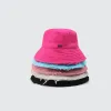 Pink Designer Hat Men Hat Beaut Hat Ladies Wide Brim Chapeaux Soleil Prévoyez Bonnet pour les femmes Coup de plage coloré avec protection de rémission ajusté Bob Caps Qgo5