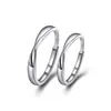 Cluster Ringen ETHSHINE 2 stks 925 Sterling Zilveren Bruiloft Voor Vrouwen Mannen Paar Verlovingsring Klassieke Sieraden Verjaardagscadeau