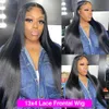 HD Transparent 360 Lace Frontal Wig 4 4 Closure Straight 13 6 Front Human Hair Wigs For Black Women 30 34 Inches 240126