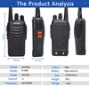 Baofeng – walkie-talkie BF-888S UHF 400-470MHz 888s 100km², longue portée, radio bidirectionnelle, émetteur-récepteur USB pour la chasse, 2 pièces