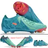 Send free Bag outdoor Football Boots Phantom Luna Elite FG High Top Socks Soccer Shoes Men Soft Leather Comfortable Trainers Orange Knit Football Cleats mens