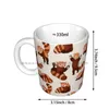 Kupalar kırmızı panda desen seramik kahve bardak süt çay kupa sevimli zencefil hayvan komik eğlenceli güzel yaratıcı trend