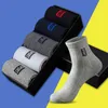 Men's Socks 10 Pcs 5 Pairs Men Cotton Breathable Sweat-Absorbent Spring Autumn Black Deodorant Business Pack