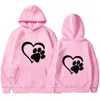 2023 Spring Autumn Cat Claw Love Men's and Women's Par Hooded Hoodie Advertising Shirt