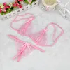 مجموعة حمالات الدانتيل جوفاء خارج الملابس الداخلية مجموعة مثيرة للملابس الجنسية Sleepwear G-String Suit Femme Pajamas Erotic Clothing 2024