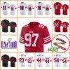 Niestandardowe koszulki piłkarskie San''francisco''49ers''men McCaffrey 11 Brandon Aiyuk 85 George Kittle Women Młodzież Szkarłat 75. rocznica Alternate Vapor Limited Jersey