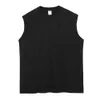 Men's Tank Tops Summer 100% Cotton Men Tank Tops Streetwear Casual Vest Unisex Sleeveless Tops Solid Loose Breathable Clothing YQ240131