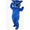 Costume de mascotte de loup bleu personnalisé de haute qualité, tenue de personnage de dessin animé, costume de noël, fête en plein air, robe de festival, vêtements publicitaires promotionnels