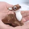 Dekorativa figurer Simulering Christmas Reindeer Figurin Xmas Elk Deer för Doll Year Home Decor