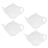 Подносы для чая, 4 шт., держатель для чайного пакетика, керамический поднос, форма чайника, сумка для посуды, маленькая