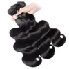 Brasileiro 3 pacotes com fechamento 8-34 polegadas trama dupla virgem extensões de cabelo humano ofertas remy cabelo humano tece onda corporal ondulado venda cabeça cheia