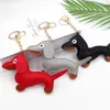 Anahtarlıklar 2024 Punk Puppy Dachshund Keychain PU Deri Köpek Kadınlar için Çanta Kolye Takı Taşınması Meydan Çıkarımı Erkek Araba Anahtar Yüzük Zinciri