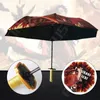 Umbrellas Demon Slayer Umbrella Sword Anime Katana Tanjirou Sunshade Rain Foldable Anti-UV Three Folding Gear