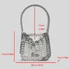 Sacs à bandoulière Sac à épaule à paillettes métalliques IG Qualité Designer de luxe et sacs pour femmes 2023 Nouveau aluminium Seet Silver PursesH24131