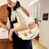 Waterproof Canvas Women Handbags Shoulder Bag Nylon Ladies Messenger Bag Oxford Crossbody Bags Tote Book Bags for Girls Satchels 240118